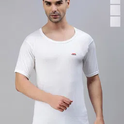 LUX PARKER Pack Of 4 Round Neck Pure Cotton Ultrasoft Vests PARKER_WH_RNS_4PC-image-63