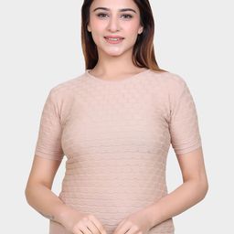 LEZA Women Self Design Round Neck Cotton Top-image-68