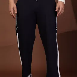 plusS Men Mid-Rise Stretchable Track Pants-image-26