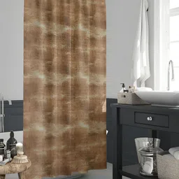 ArtzFolio Brown & Beige Printed Water Proof Shower Curtain-13
