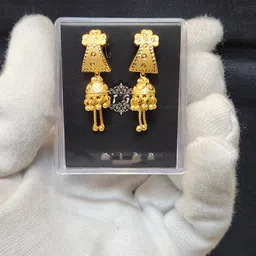 Anshenterpris Gold-Plated Dome Shaped Jhumkas-image-65