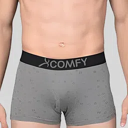 AMUL COMFY Pack Of 2 Printed Breathable Trunks-ACM101BTRNK-BL-GY-80-PO2 image 3