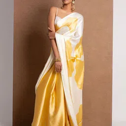ASISA Floral Printed Satin Half and Half Saree-20