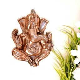 apka mart Bronze Ganesh Textured Metal Wall Hanging Decor-image-79
