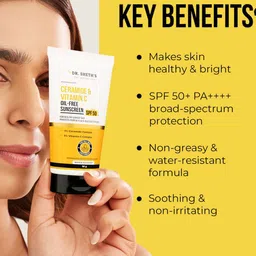dr. sheths Dr. Sheth's Ceramide & Vitamin C Oil-Free Sunscreen - 50 g image 3