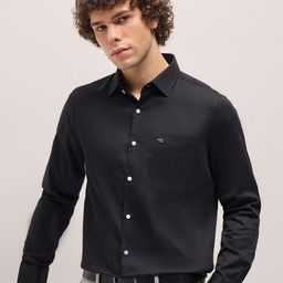 THE BEAR HOUSE Men Spread Collar Solid Cotton Tailored Fit Formal Shirt-image-82