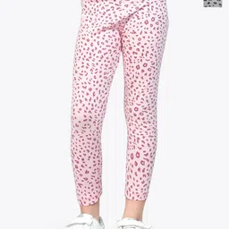ariel Girls Pack Of 2 Printed Non-Transparent Pure Cotton Ankle Length Leggings-33