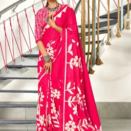 DIVASTRI Floral Block Printed Saree-picture-31