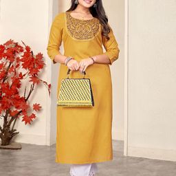 KAYRAAH Sequined Embroidered Calf Length Kurta-image-19