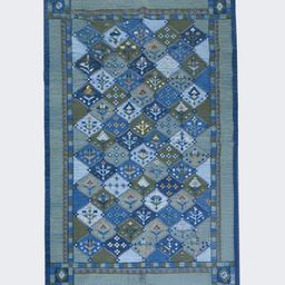 Fabindia Blue & Beige Printed Woven Woolen & Cotton Floor Runner-picture-23