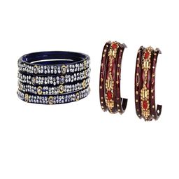 SOMIL Set of 22 Blue Alloy Bangles-image-81