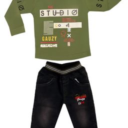 ZADMUS Boys Printed Long Sleeves Pure Cotton T-shirt With Trousers-image-46