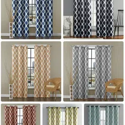 Dekor World Multicoloured Set of 2 Window Curtain image 2