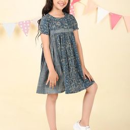 Fabindia Girls Print A-Line Dress-image-76