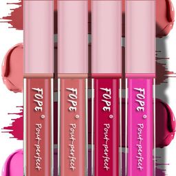 FOPE Pout Perfect Set Of 4 Long Lasting Matte Liquid Lipstick - 4ml Each- 05 07 10 12-15