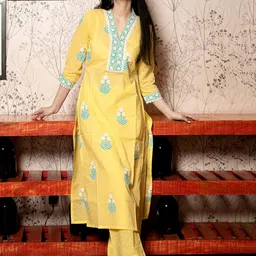 KALINI Women Floral Printed Regular Kurta with Palazzos & With Dupatta-picture-17