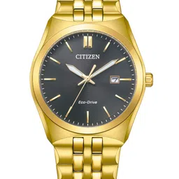 Citizen Men Dial & Stainless Steel Bracelet Style Straps Analogue Eco Drive Watch BM7333-85E-37