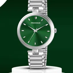 Provogue Women Brass Dial & Stainless Steel Analogue Watch PR-LR002-GRN-CH-58