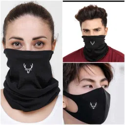 2 Full Mask and 1 SKUBA Black 003 - 3 Pcs Reusable, Washable Cloth Mask-21