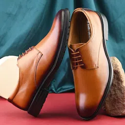 pelle albero Men Leather Formal Derbys Shoes-image-99