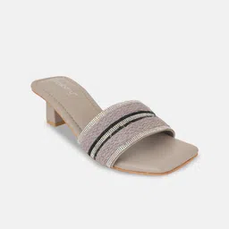 DressBerry Women Synthetic Leather Embellished Regular Kitten Heels-12