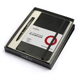 Sheaffer Gift Set 100 G9317 Matte Black Ballpoint Pen & Medium Notebook Premium Gift Set-image-8