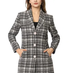 TWENTY ME Checked Single Breasted Full Sleeve Overcoat-picture-38