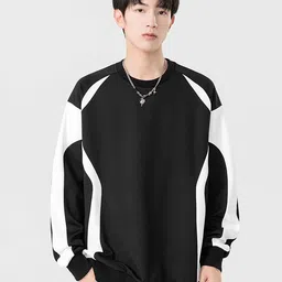 StyleCast x Revolte Men Colourblocked Round Neck Sweatshirt-image-60