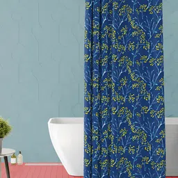 ArtzFolio Blue & Yellow Printed Waterproof Shower Curtain-image-75
