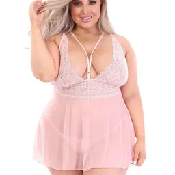 Women Deep Neck Babydolls with Briefs-picture-13