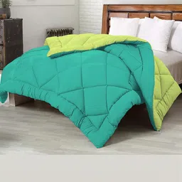 Doristyle Green Microfiber Heavy Winter Reversible Single Bed Quilt-picture-29