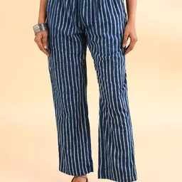 Tahiliya Women Striped Daboo Printed Farsi Pants-image-25
