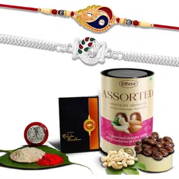 DeoDap Unisex 4 Pieces Rakhi Gift Set-image-58