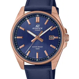 CASIO Men Dial & Leather Cuff Straps Analogue Watch ED617-96