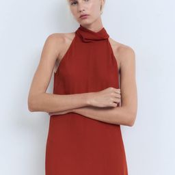 MANGO Halter Neck Maxi Dress-picture-15