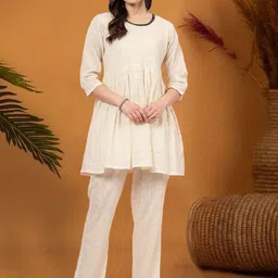 Moda Rapido Printed Pure Cotton Tunic Top With Trousers Co-ords-image-62