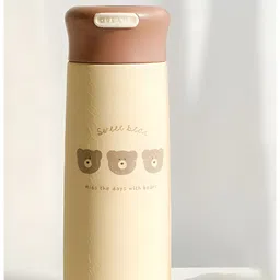 YK Beige And White Stainless Steel Printed Double Wall Vacuum Water Bottle- 350 ml-picture-49