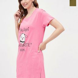 Dreambe Women 2 Printed Applique T-shirt-image-73