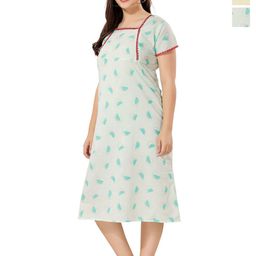 Piu Pack Of 2 Printed Midi Nightdress-image-45