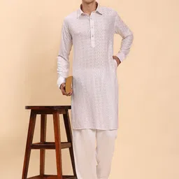 Pro-Ethic STYLE DEVELOPER Men Regular Sequinned Kurta with Pyjamas-27