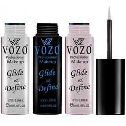 VOZO Set Of 3 Glide & Define Infusion Essential Liquid Eyeliner-5 ml Each-Shade- 03-04-11-10