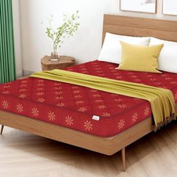 SLEEP SPA Maroon & Beige Soft Bounce Quilted Orthopedic Queen Size Mattress-image-61