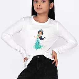 CHARMGAL Girls Graphic Printed Round Neck Cotton Jasmine T-shirt-image-94