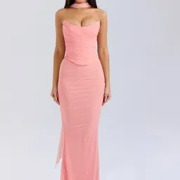 Bee Boe Strapless Top With Skirt Co-Ords Set-image-9