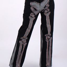 GAUDDLY Unisex Wide Leg Low Distress Jeans-image-33
