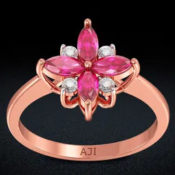 Joyalukkas Ruby Bloom 18Kt Diamond Ring -2.25 gm-image-28