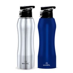 Speedex Silver & Black 2 Pieces Stainless Steel Water Bottle - 1000 ml Each-image-26