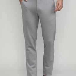 DRAGON HILL Men Solid Tapered Fit Chinos Trousers-image-75