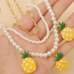 Arzonai Multicoloured Metal Necklace-13