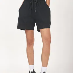 Bewakoof Women Jet Black Mid-Rise Shorts-picture-12